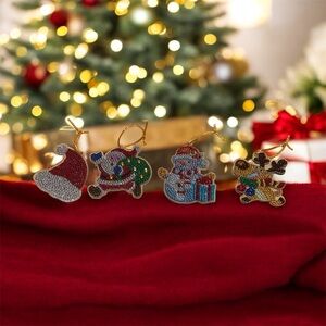 Holiday Ornament Set - Diamond Art Finished & Sealed
